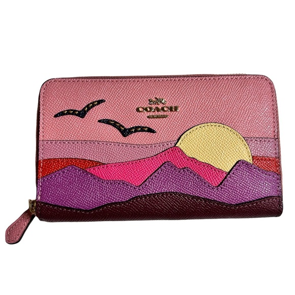 Coach Handbags - Coach Outlet Medium Zip Wallet with Moutain Postcard